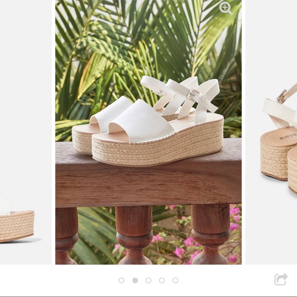 Brand New White Flatform Sandal